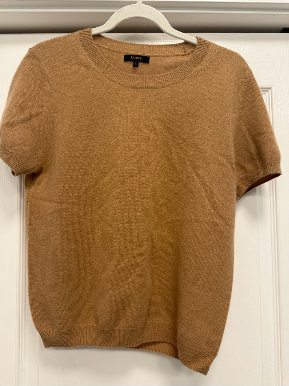 Quince Women's Mongolian Cashmere Tee - Camel